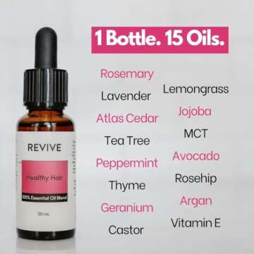 Healthy Hair Essential Oil Blend by Revive Essential Oils - 100% Pure Therapeutic Grade, for Diffuser, Humidifier, Massage, Aromatherapy, Skin & Hair Care