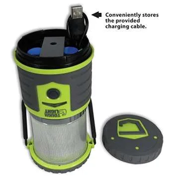 Tough Light USB Rechargeable Lantern | 400 Lumens | 200 Hours of Light | 6000mAh Power Bank | 6 Modes | Hanging Tent Lamp for Camping, Outdoors, Hurricane or Power Outage