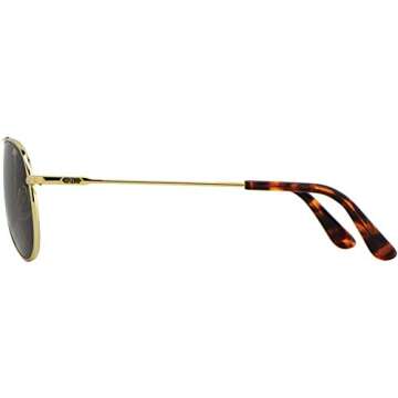 AO General Sunglasses - Gold - True Color Gray SkyMaster Glass Lenses - 58-14-145