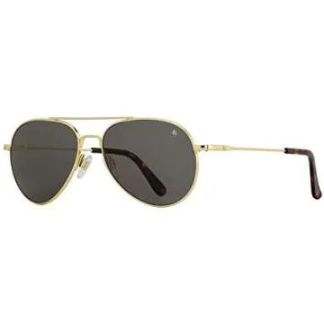 AO General Sunglasses - Gold - True Color Gray SkyMaster Glass Lenses - 58-14-145
