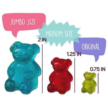 Medium Sized Silicone Gummy Bear Making Kit by The Modern Gummy with dropper and silicone measuring ...