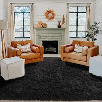 Plush Furry Rugs for Man Room Living Room