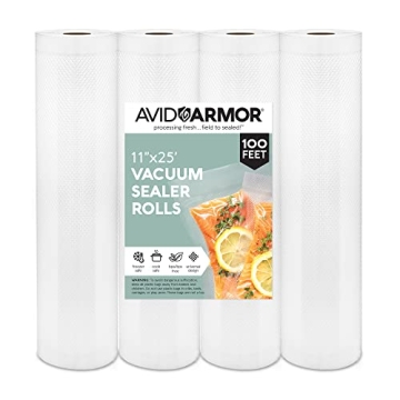 Avid Armor Vacuum Sealer Bags Rolls - Ideal for Food Storage, Meal Prep, and Sous Vide Cooking