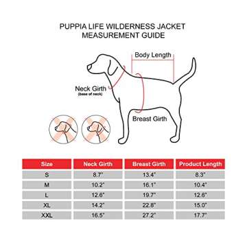 Puppia PLRA-JM9320-YE-S Yellow Wilderness Pet-Coats, Small