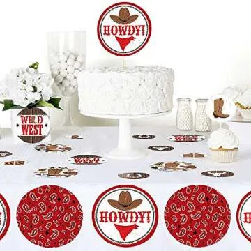 Western Hoedown Giant Circle Confetti for Parties
