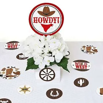 Western Hoedown Giant Circle Confetti for Parties
