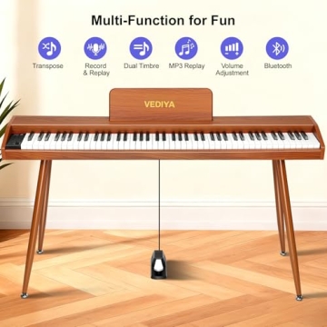Vediya 88-Key Digital Piano for Beginners with MIDI