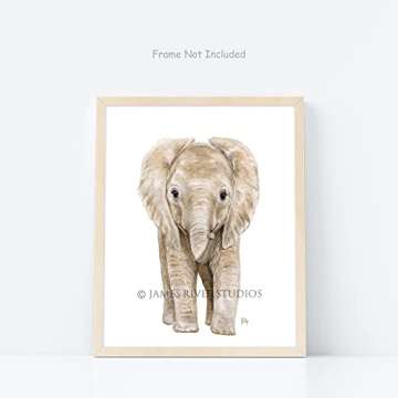 Safari and Jungle Animal Nursery Prints Set of 6 Unframed, Pick Your Baby Animals and Print Size, Original Watercolor Art Signed by Artist