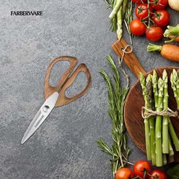 Farberware Kitchen Shears with Faux Wood Handles - 8.3 Inches
