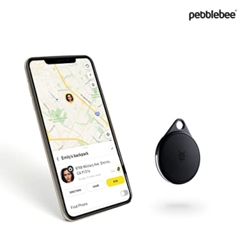 Pebble Bee Pebblebee Clip Rechargeable Item Tracker Compatible with Apple Find My 500ft Bluetooth Water Resistant Works with Google Assistant & Alexa