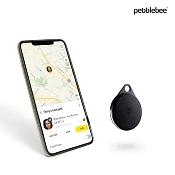 Pebble Bee Pebblebee Clip Rechargeable Item Tracker Compatible with Apple Find My 500ft Bluetooth Water Resistant Works with Google Assistant & Alexa