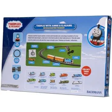 Bachmann Trains - Thomas & Friends Thomas with Annie and Clarabel Ready To Run Electric Train Set - HO Scale