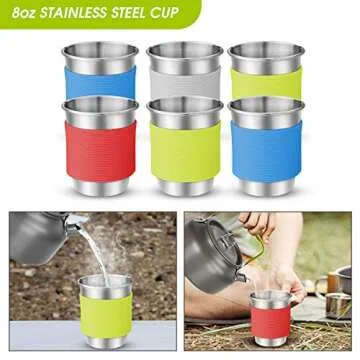 Odoland 39pcs Camping Cookware Kit for Outdoor Enthusiasts