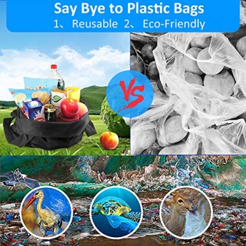 GOGOODA Reusable Grocery Bags 6 Pack - Heavy Duty Eco-Friendly