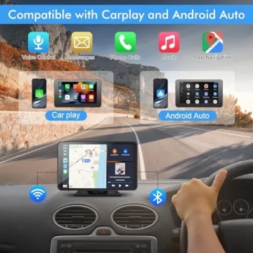 Wireless CarPlay Android Auto 7" HD Portable Car Stereo GPS