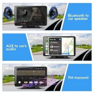 Wireless CarPlay Android Auto 7" HD Portable Car Stereo GPS