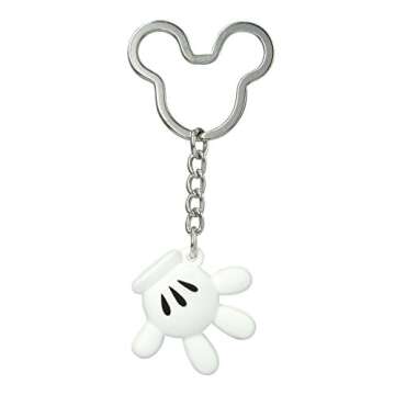Disney Mickey Icon Ball Hand Key Ring – Multi-Colored Fun!