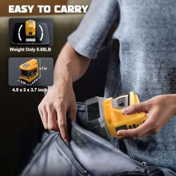 200W Power Inverter for Dewalt 20V Battery, DC 20V to AC 110-120V Battery Inverter, Portable Power Station Generator, Charger Adapter Battery Powered Outlet with 2 USB Ports & 1 Type-C & 1 AC Outlet