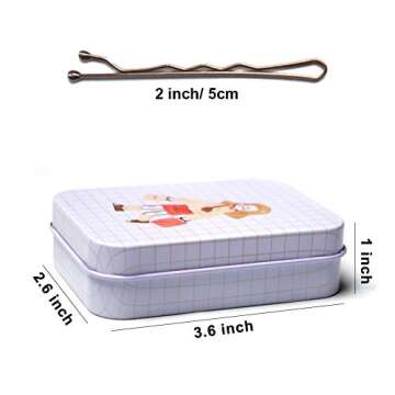 MAORULU Hair Bobby Pins Brown with Cute Case, 200 CT Bobby Pins for Buns, Premium Hair Pins for Kids, Girls and Women, Great Hair Pins for Thick Hair and Thin Hair, 2 Inch (Brown)