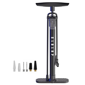 CLOLOP Bike Floor Pump with Gauge - Versatile Inflator for Bikes & Balls
