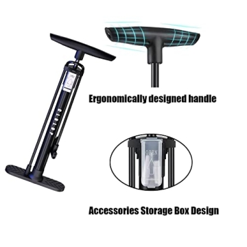 CLOLOP Bike Floor Pump with Gauge for All Bikes and Sports