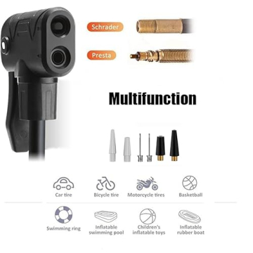 CLOLOP Bike Floor Pump with Gauge for All Bikes and Sports