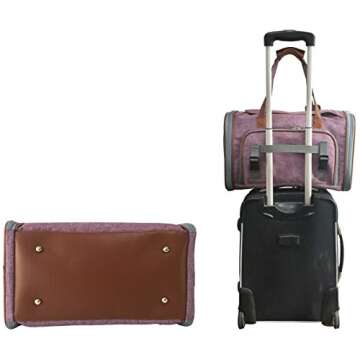 Mr. Peanut's Expandable Airline Approved Soft Sided Pet Carrier, Low Profile Gold Series Tote, Premium Brand Self Locking Zippers, Plush Faux Fleece Bedding with a Sturdy Plywood Base