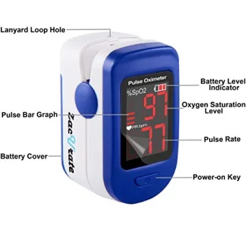 Zacurate 500BL Fingertip Pulse Oximeter for Accurate Readings