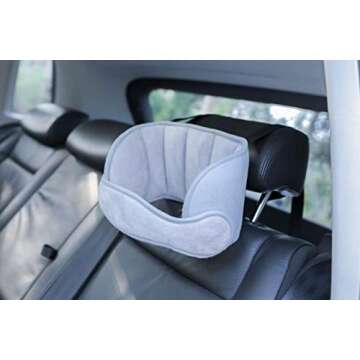 StoHua Child Car Seat Head Support - Baby Safety Car Seat Neck Relief Holder, Adjustable Head Band Strap Headrest, Baby & Kids Travel Accessories, Grey