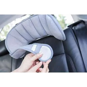 StoHua Child Car Seat Head Support - Baby Safety Car Seat Neck Relief Holder, Adjustable Head Band Strap Headrest, Baby & Kids Travel Accessories, Grey