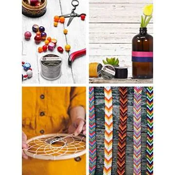 Mandala Crafts 0.5mm Brown Waxed Cotton Cord for Crafting