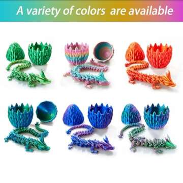 LEWELLRY 3D Printed Luminous Dragon Egg Fidget Toy