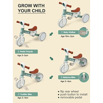 LOL-FUN 4-in-1 Tricycle for Toddlers 1-3 Years