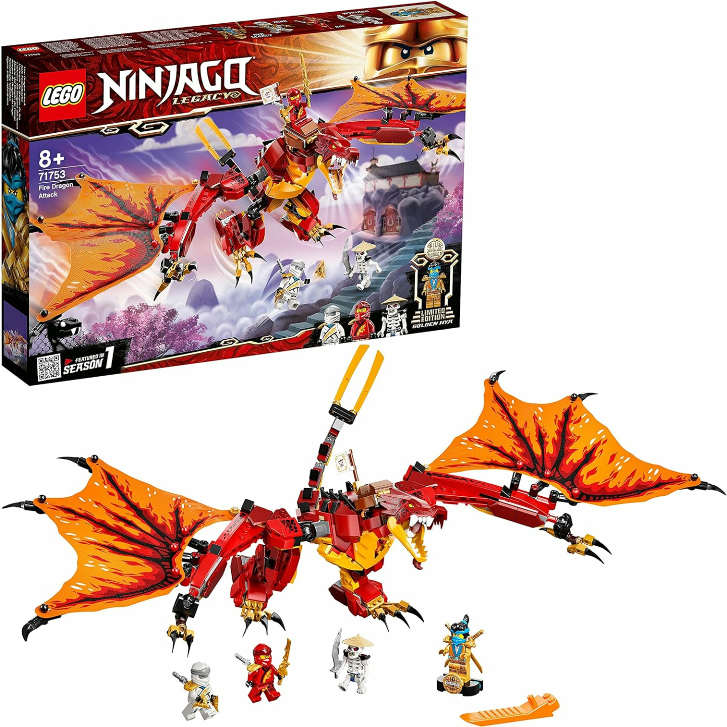 NINJAGO Fire Dragon Attack Set with Minifigures