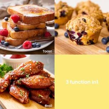 COMFEE' Compact Toaster Oven – Bake, Broil, Toast Easily