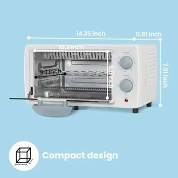 COMFEE' Compact Toaster Oven – Bake, Broil, Toast Easily