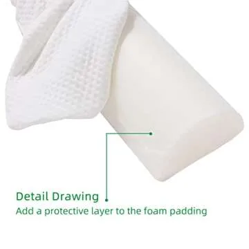 BBjixiang Toddler Bed Bumper Foam Rail with Washable Cover