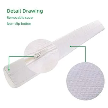 BBjixiang Toddler Bed Bumper Foam Rail with Washable Cover