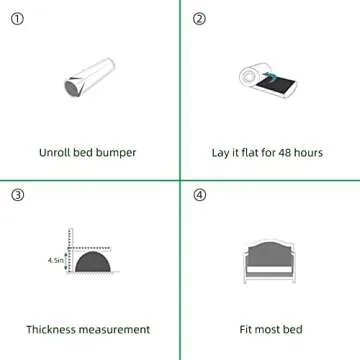 BBjixiang Toddler Bed Bumper Foam Rail with Washable Cover