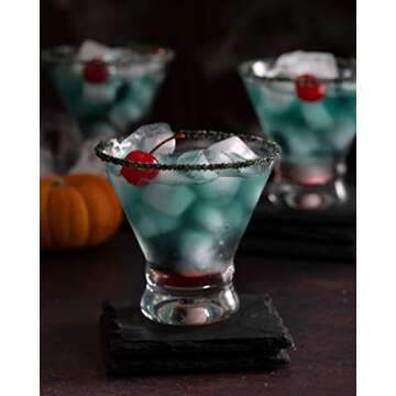 JoyJolt Afina 4-Piece Cocktail Glasses Set, 8-Ounce Martini Glasses