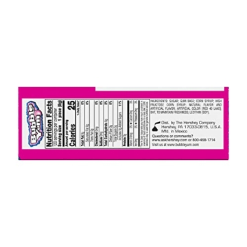 BUBBLE YUM Original Flavor Bubble Gum, Bulk, 12 Count