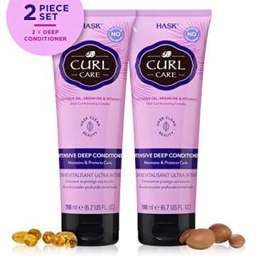 HASK CURL CARE Intensive Deep Conditioner for Curly Hair - Vegan, Color Safe
