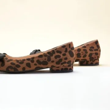C.Paravano Women's Flats | Ballet Flats for Women | Pointed Toe Flats | Leopard Flats | Women's Pumps | Flat Shoes for Women | Slip on Shoes Ballet Flats (Size 8.5,A1 Leopard)