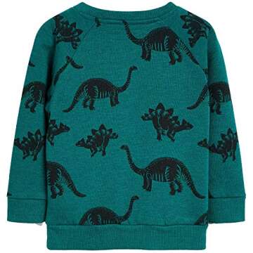 Adorable Bumeex Toddler Boy Crewneck Dinosaur Sweatshirt for Spring and Fall