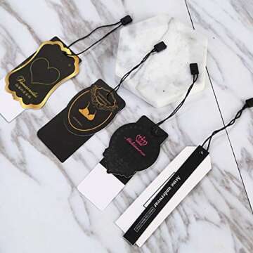 7 Inch Black Nylon Tag Strings - 1000 Pcs Durable Locking Ties