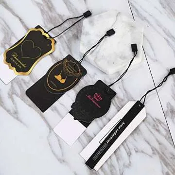 7 Inch Black Nylon Tag Strings - 1000 Pcs Durable Locking Ties