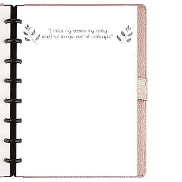 Junior Size Blank Refill Paper, A5 8-Disc Discbound Blank Filler Paper, 100Sheets / 200Pages Blank Paper, 100gsm White Paper, 5.8 x 8.3 in