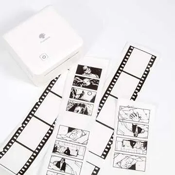 Phomemo White Paper for M02 M02 Pro M02S M03 (for 20 Years), Original, Adhesive, Thermal Printer Paper, Glossy Sticker Paper, for Pocket Printer, 53mm x 3.5m, Diameter 30mm, 3-Rolls