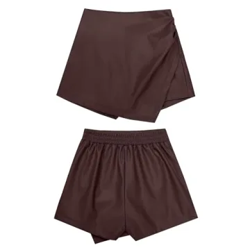 Luvamia High Waist Leather Dress Shorts for Stylish Comfort