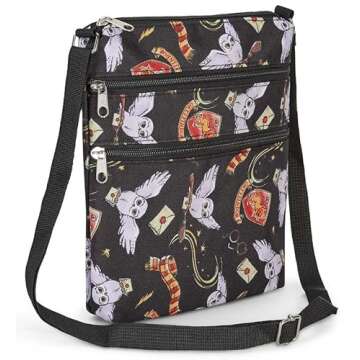Crossbody Bags for Women, Harry Potter, Hogwarts Gryffindor, Officially Licensed Small Sling Bag, Sh...